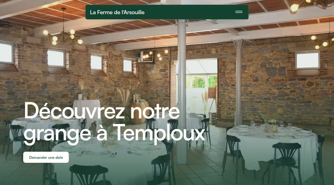 Le haut de la page d’accueil de La Ferme de l’Arsouille